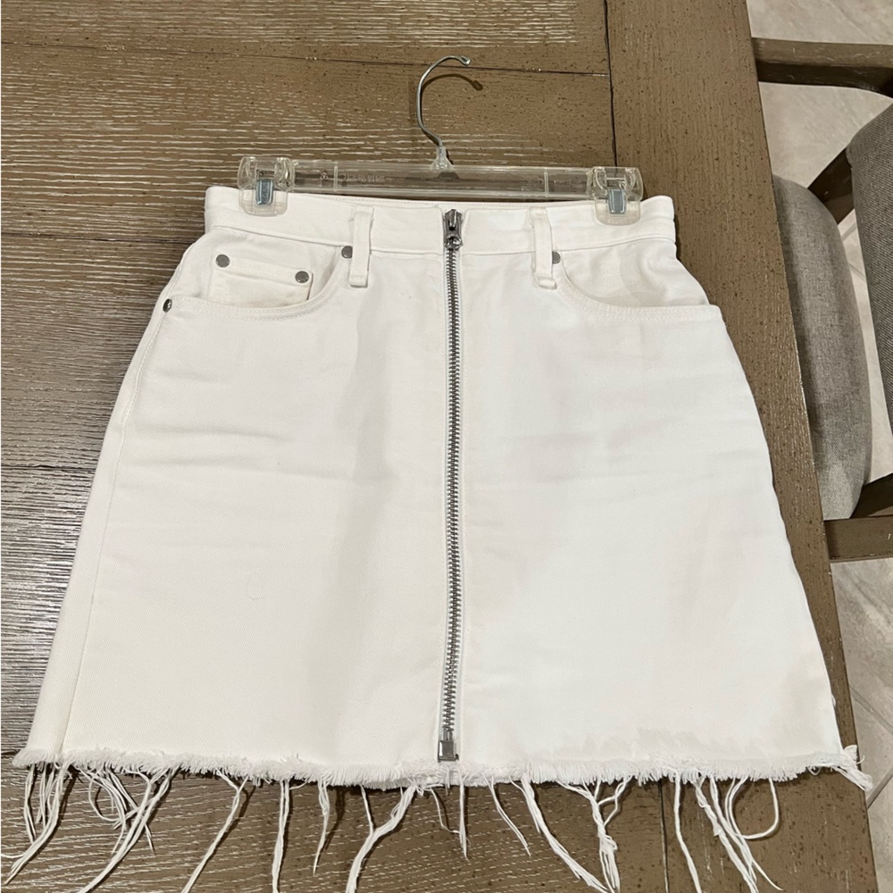 Rag & Bone Off-White Denim Skirt